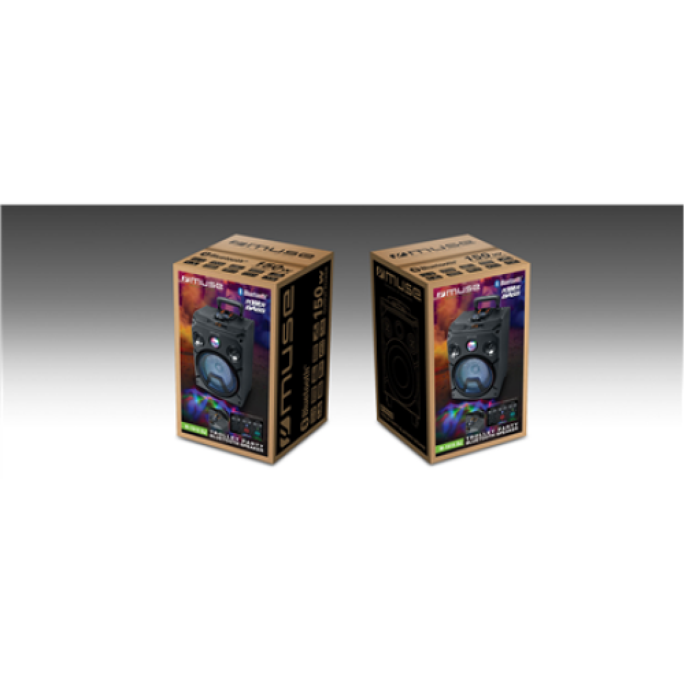Muse Speaker M-1915DJ 150 W, Portable, Black, Bluetooth