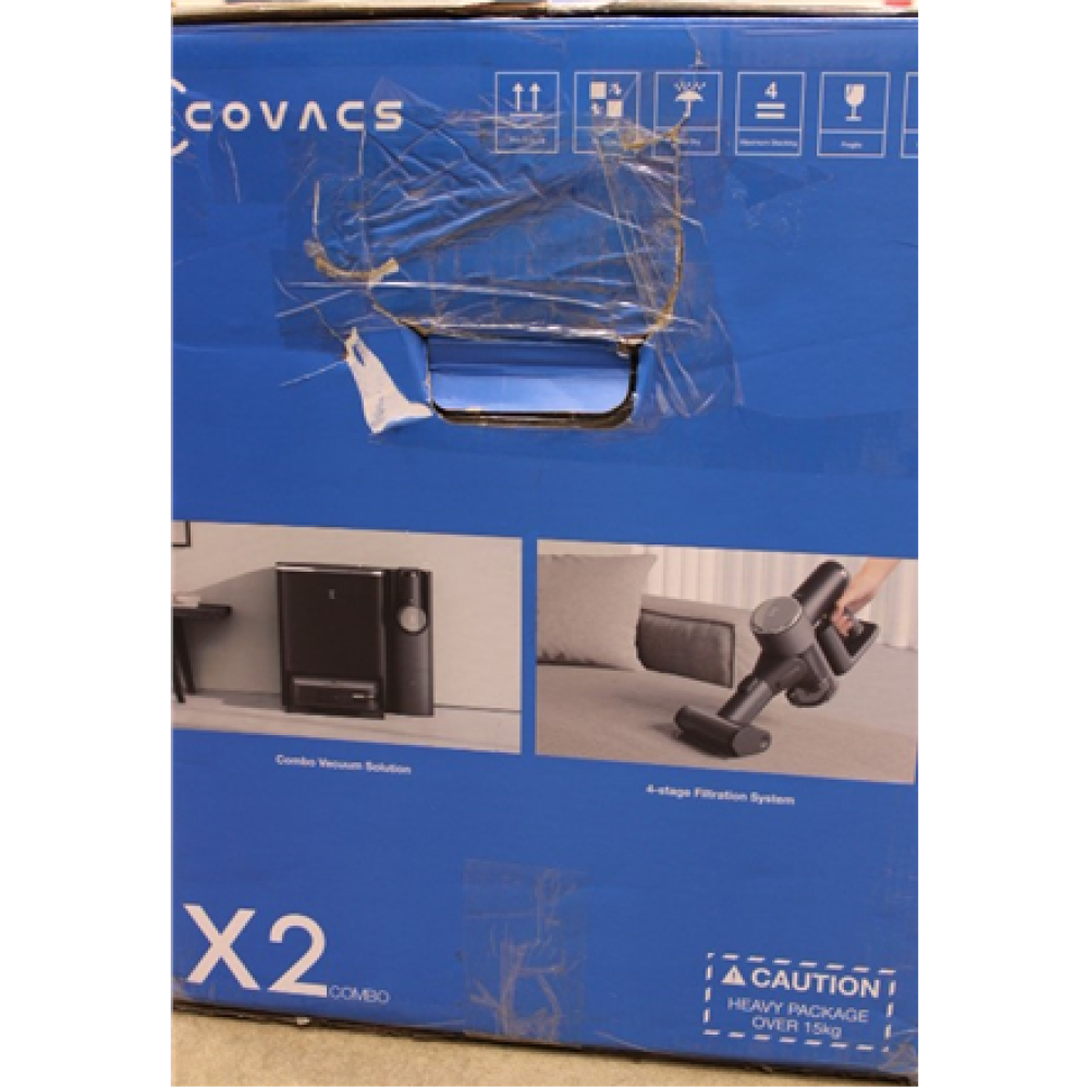 SALE OUT. Ecovacs DEEBOT X2 COMBO Vacuum cleaner,Robot+Handheld,Wet&Dry,Robot Operating 210 min,Dust bin 0,42L,6400 mAh,Black+Dual Auto-empt , Ecovacs Robotic Vacuum Cleaner+Handheld , DEEBOT X2 COMBO , Wet&Dry , Operating time (max) 210 min , 640