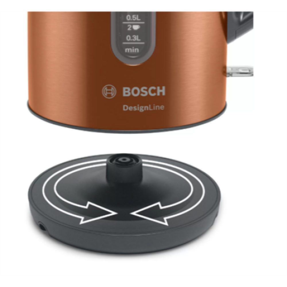 Bosch , Kettle , TWK4P439 , Electric , 2400 W , 1.7 L , Stainless steel , 360° rotational base , Copper