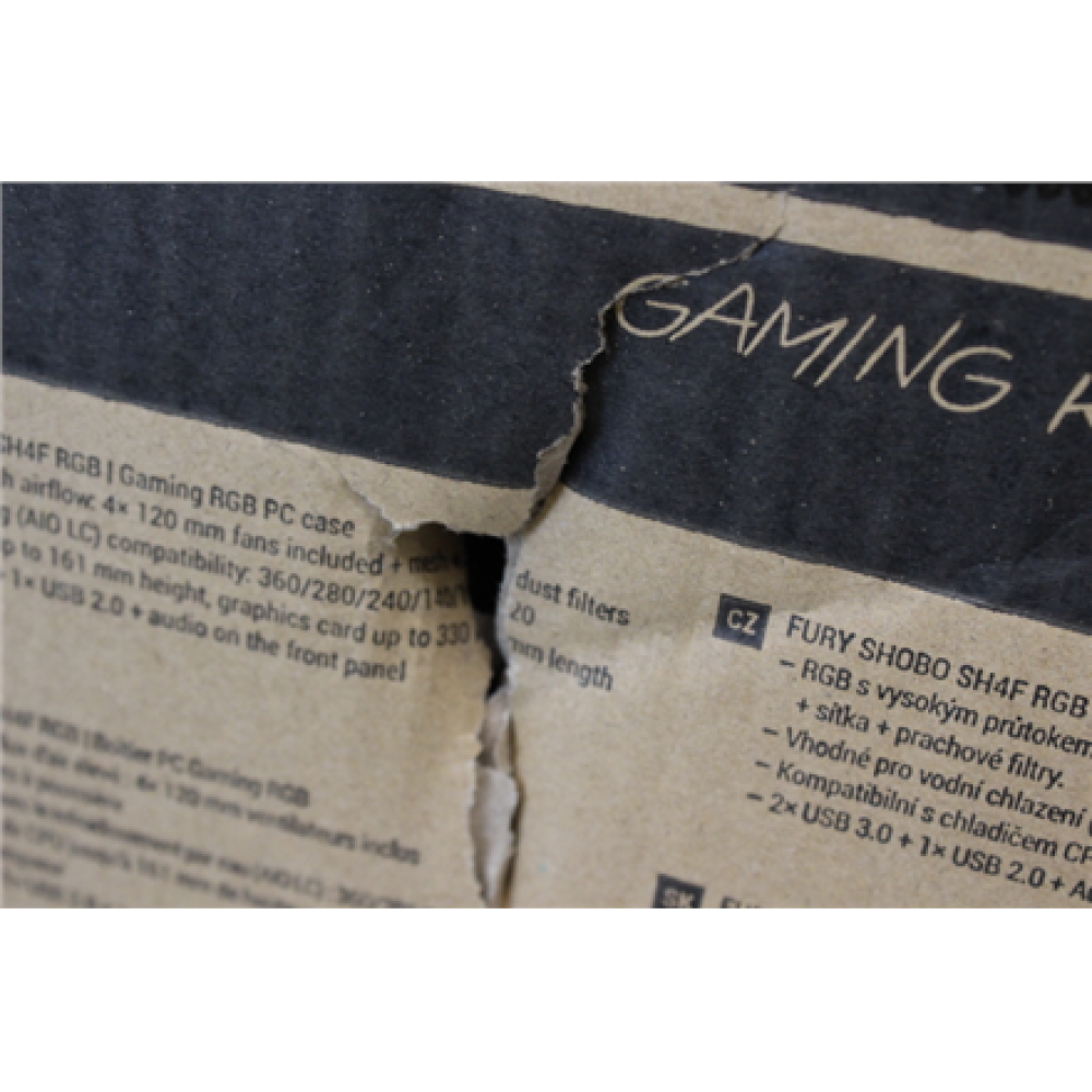 SALE OUT. FURY SHOBO SH4F PC Case Midi Tower, Black , Fury DAMAGED PACKAGING