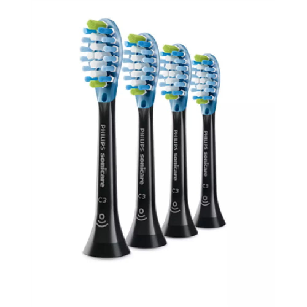 Philips , Toothbrush Heads , HX9044/33 Sonicare C3 Premium Plaque , Heads , For adults , Number of brush heads included 4 , Number of teeth brushing modes Does not apply , Sonic technology , Black