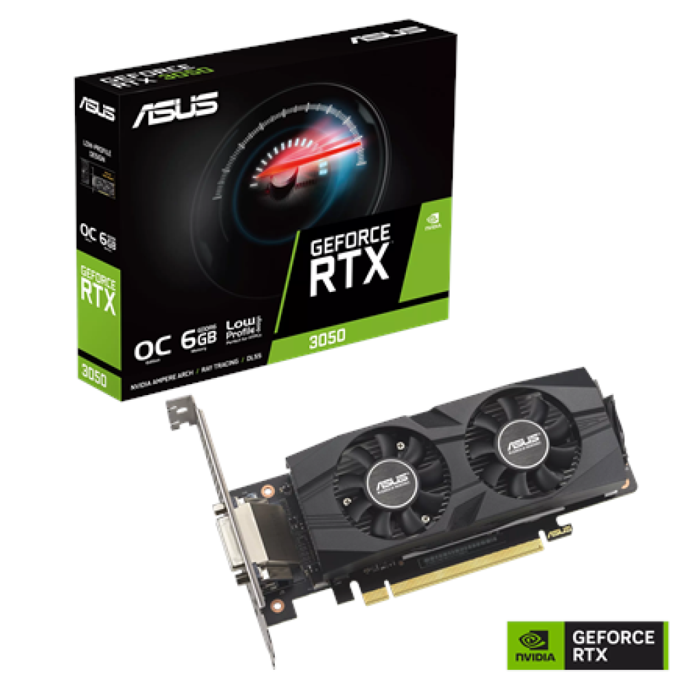 Asus GeForce RTX 3050 LP BRK OC Edition 6GB GDDR6 , NVIDIA , 6 GB , GeForce RTX 3050 , GDDR6 , DVI-D ports quantity 1 , HDMI ports quantity 1 , PCI Express 4.0