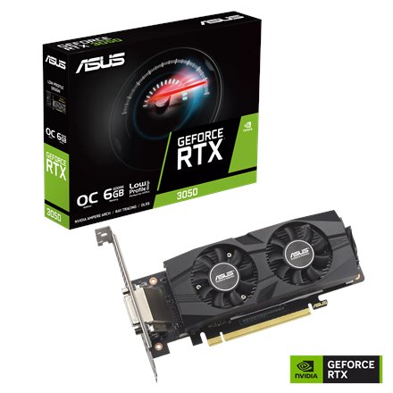 Asus GeForce RTX 3050 LP BRK OC Edition 6GB GDDR6 , NVIDIA , 6 GB , GeForce RTX 3050 , GDDR6 , DVI-D ports quantity 1 , HDMI ports quantity 1 , PCI Express 4.0
