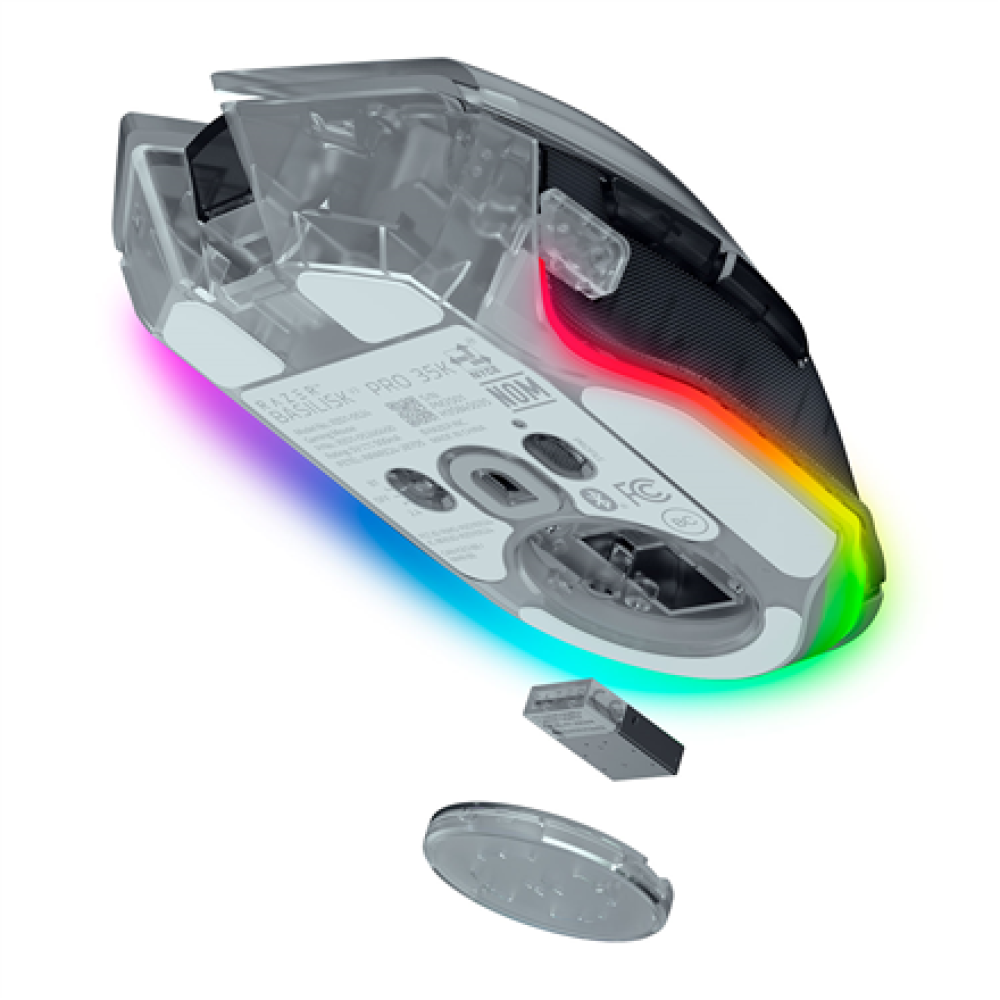 Razer Gaming Mouse , Basilisk V3 Pro 35K , Wireless , Phantom White Edition