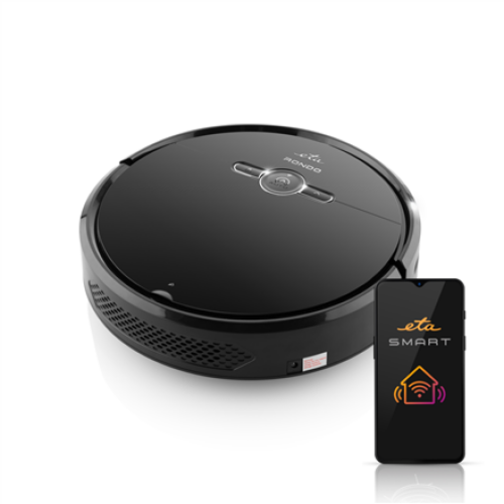 ETA , Robot Vacuum Cleaner , Rondo ETA124490000 , Wet&Dry , Operating time (max) 100 min , Li-ion , 4000 mAh , Dust capacity 0.6 L , Black