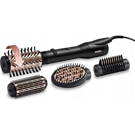 BABYLISS , Hair styling comb , AS970E , Ion conditioning , Number of heating levels 3 , 650 W , Black/Gold