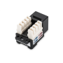 Digitus , Class E CAT 6 Keystone Jack , DN-93601 , Unshielded RJ45 to LSA , Black , Cable installation via LSA strips, color coded according to EIA/TIA 568 A & B; The Cat 6 keystone module supports transmission speeds of up to 1 GBit/s & 250 MHz i