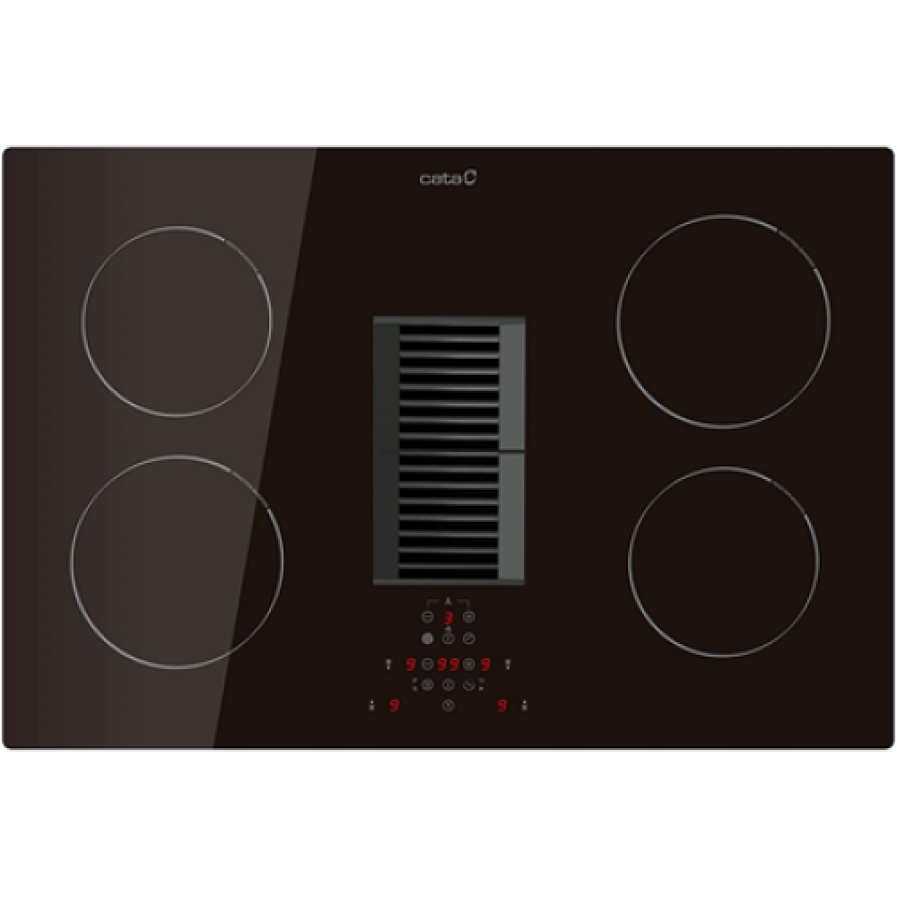 CATA AD7744 Induction hob with built-in hood, Number of burners/cooking zones 4, Touch, Timer, Black