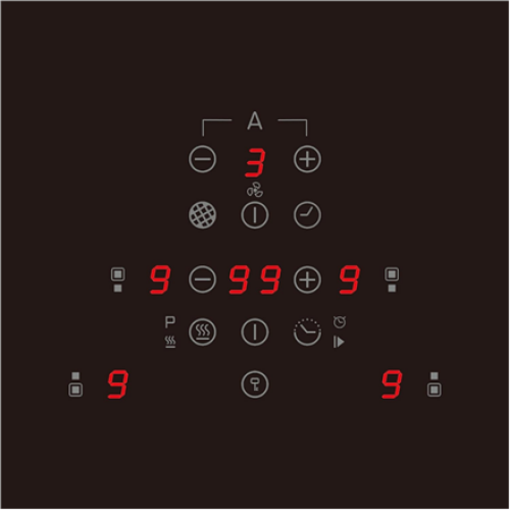 CATA AD7744 Induction hob with built-in hood, Number of burners/cooking zones 4, Touch, Timer, Black