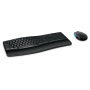 Microsoft L3V-00021 Sculpt Comfort Desktop Keyboard and Mouse Set Wireless Mouse included Batteries included EN Black Numeric keypad