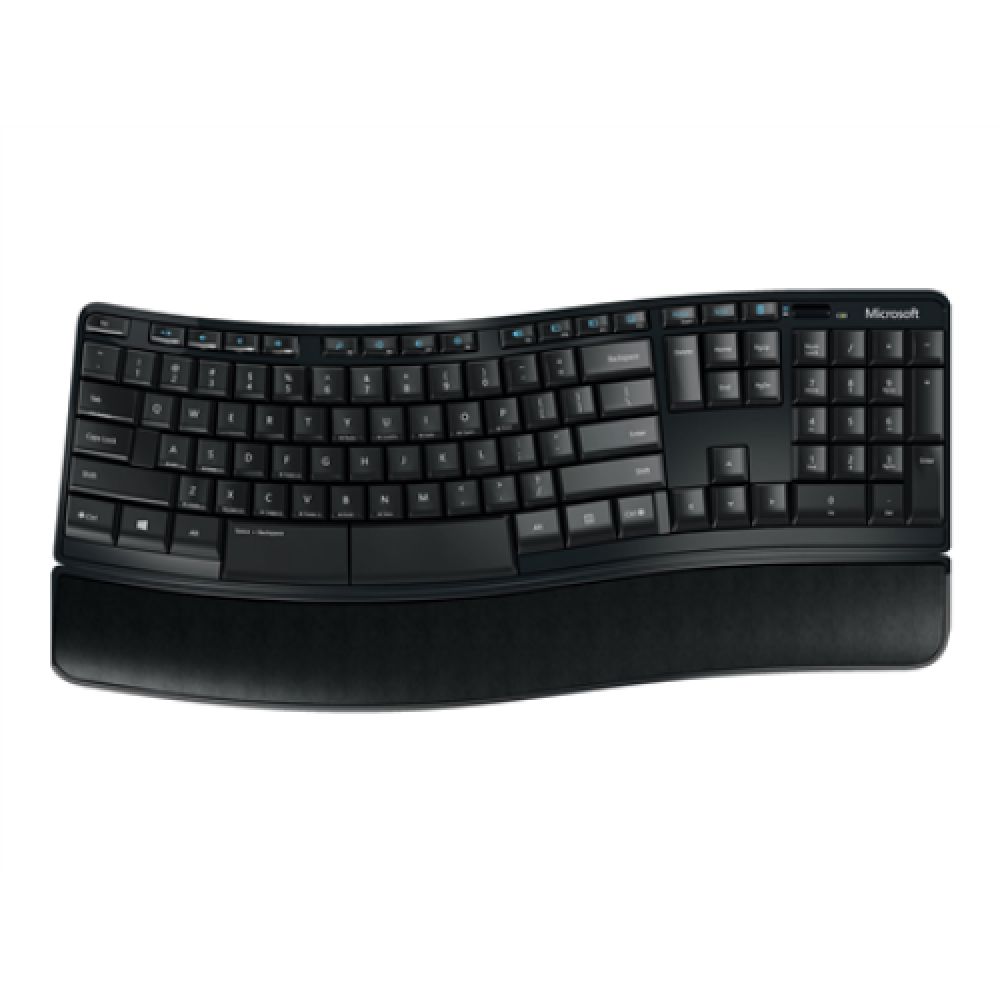 Microsoft L3V-00021 Sculpt Comfort Desktop Keyboard and Mouse Set Wireless Mouse included Batteries included EN Black Numeric keypad