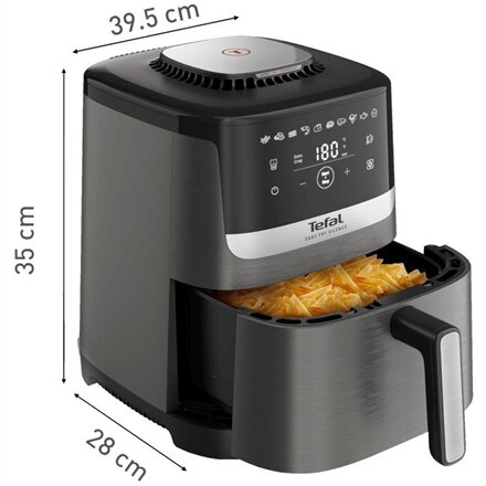 TEFAL Air Fryer , Easy Fry Silence EY551HE0 , Power 1650 W , Capacity 5 L , Gray