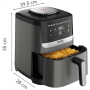 TEFAL Air Fryer , Easy Fry Silence EY551HE0 , Power 1650 W , Capacity 5 L , Gray