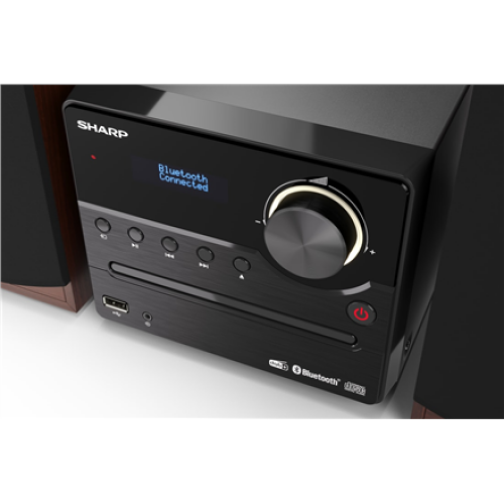Sharp , Hi-Fi Micro System , XL-B517D(BR) , Brown , USB port , AUX in , Bluetooth , CD player , FM radio , Wireless connection