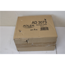 SALE OUT. Adler AD 3073 Sandwich maker 2 in 1, Stainless Steel/Black , Adler Sandwich maker 2 in 1 , AD 3073 , 1000 W , Number of plates 2 , Stainless Steel/Black , DAMAGED PACKAGING