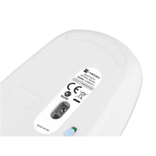Natec , Mouse , Harrier 2 , Wireless , Bluetooth , White/Blue