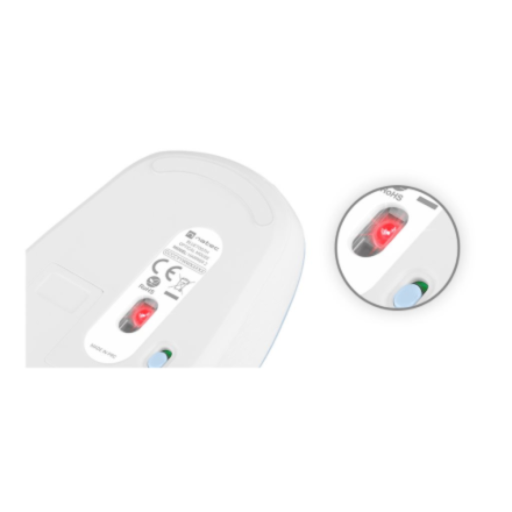 Natec , Mouse , Harrier 2 , Wireless , Bluetooth , White/Blue