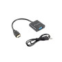 Lanberg HDMI, Mini Jack 3.5 mm, VGA Adapter , AD-0017-BK , 20 m