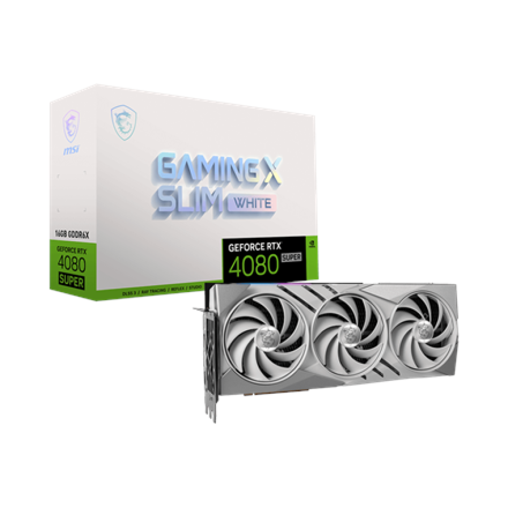 MSI , GeForce RTX 4080 SUPER 16G GAMING X SLIM WHITE , GeForce RTX 4080 SUPER GB , NVIDIA , GDDR6X , HDMI ports quantity 2 , PCI Express 4.0 , Memory clock speed 2610 MHz
