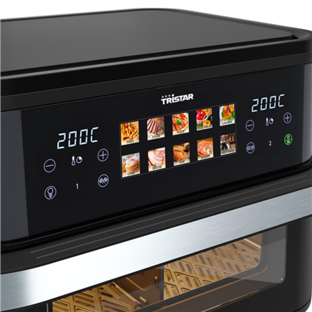 Tristar Dualzone Flex Airfryer , FR-9078 , Power 2800 W , Capacity 10 L , Hot air technology , Black