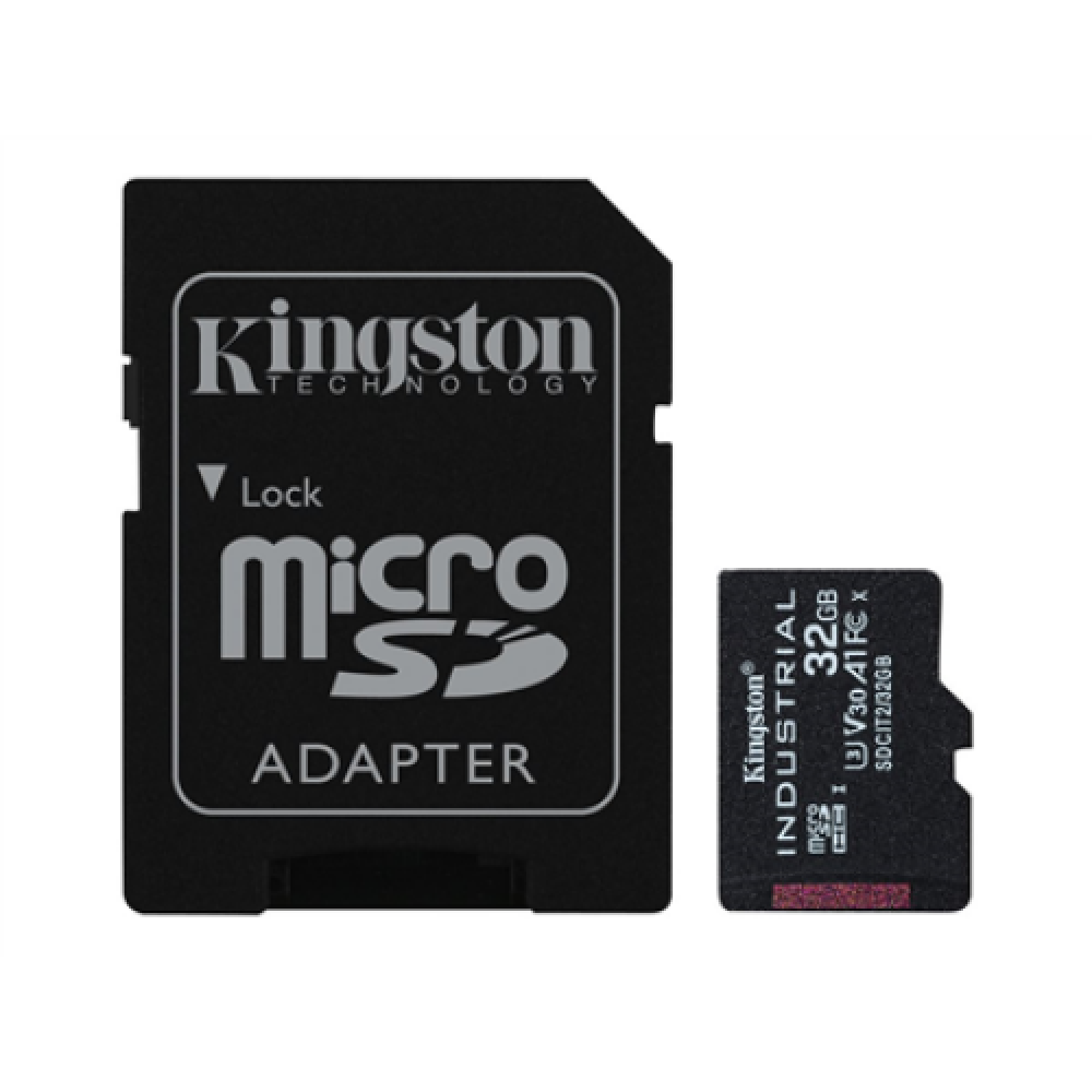 Kingston , UHS-I , 32 GB , microSDHC/SDXC Industrial Card , Flash memory class Class 10, UHS-I, U3, V30, A1