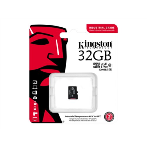 Kingston , UHS-I , 32 GB , microSDHC/SDXC Industrial Card , Flash memory class Class 10, UHS-I, U3, V30, A1