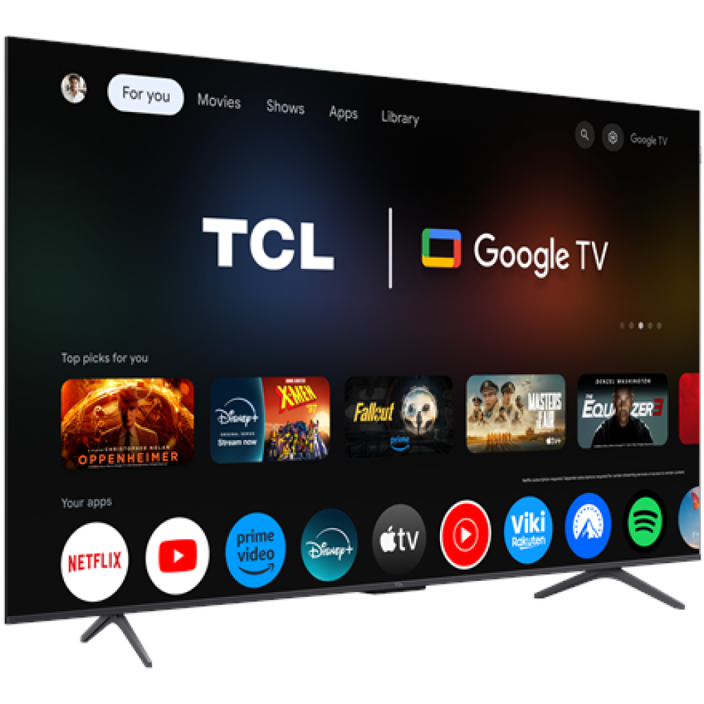55T8C TCL 4K QLED TV , 55T8C , 55 , Smart TV , Google TV , Black