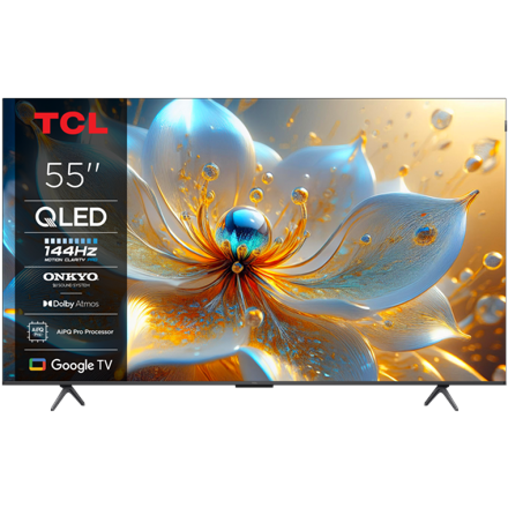 55T8C TCL 4K QLED TV , 55T8C , 55 , Smart TV , Google TV , Black
