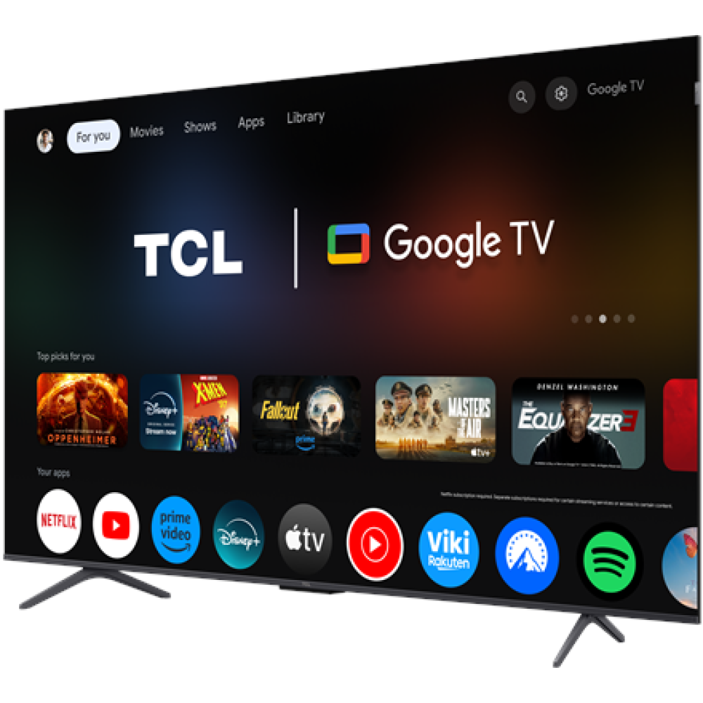 55T8C TCL 4K QLED TV , 55T8C , 55 , Smart TV , Google TV , Black