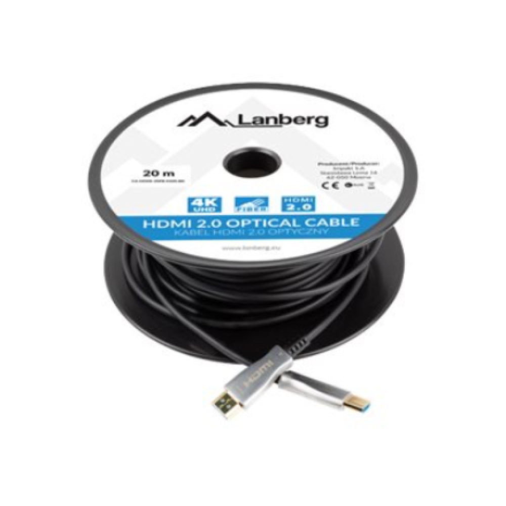 Lanberg HDMI V2.0 Cable , CA-HDMI-20FB-0200-BK , HDMi to HDMI , 20 m