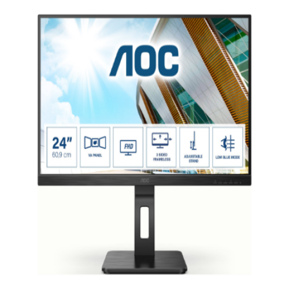 AOC , Monitor , 24P2QM , 23.8 , VA , FHD , 16:9 , 75 Hz , 4 ms , 1920 x 1080 , HDMI ports quantity 1
