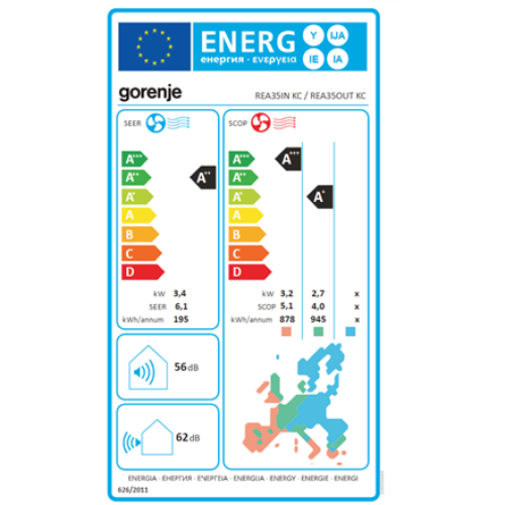 Gorenje , Air Conditioner, Outdoor unit , 20003668 REA35IN KC