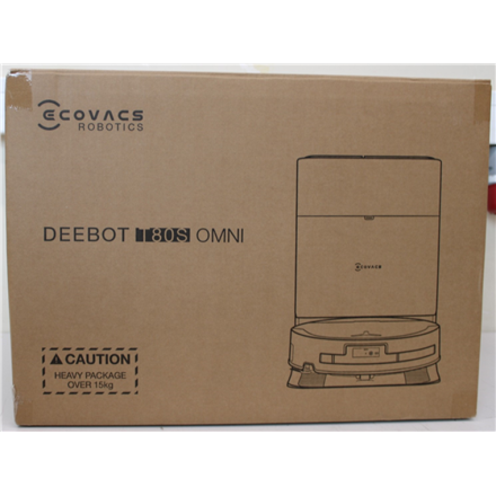 SALE OUT. Ecovacs DEEBOT T80S OMNI BLACK Vacuum cleaner, Robot, Wet&Dry, 24800Pa, TruEdge 3.0, AIVI 3D 3.0, 6400 mAh, Black + Auto-empty sta , Ecovacs Robotic Vacuum Cleaner , DEEBOT T80S OMNI BLACK , Wet&Dry , 6400 mAh , 24800 Pa , Black , SCRATC