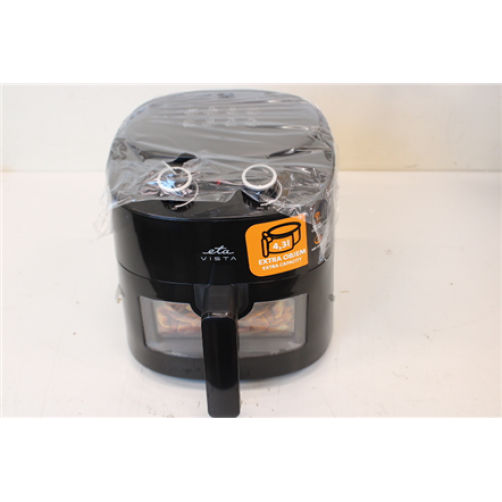 SALE OUT. , ETA , ETA016890000 Vista , Hot air fryer , Power 1300 W , Capacity 4.3 L , Hot air technology , Black , UNPACKED,SCRATCHED