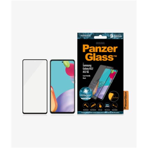 PanzerGlass , Samsung , Galaxy A52 , Black/Transparent , Antifingerprint screen protector