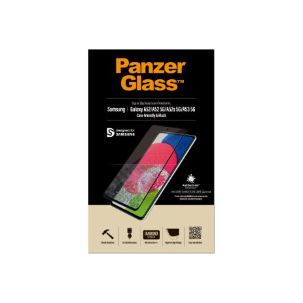 PanzerGlass , Samsung , Galaxy A52 , Black/Transparent , Antifingerprint screen protector