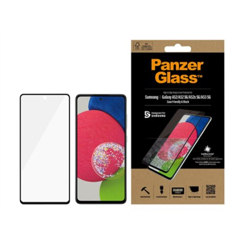 PanzerGlass , Samsung , Galaxy A52 , Black/Transparent , Antifingerprint screen protector