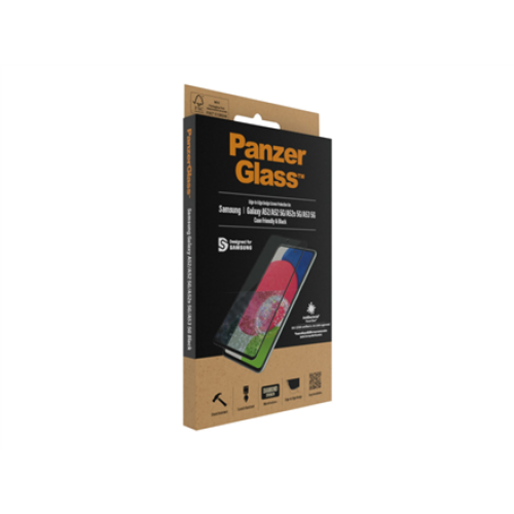 PanzerGlass , Samsung , Galaxy A52 , Black/Transparent , Antifingerprint screen protector