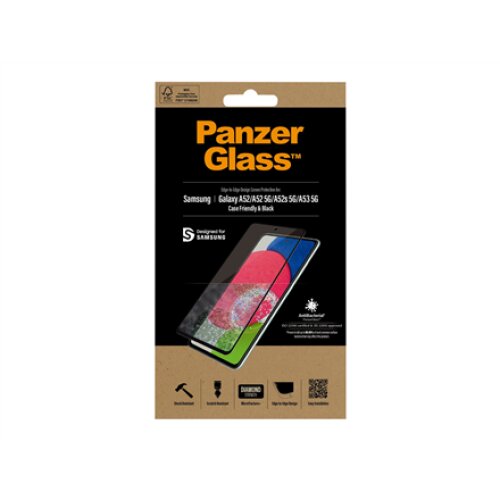 PanzerGlass , Samsung , Galaxy A52 , Black/Transparent , Antifingerprint screen protector