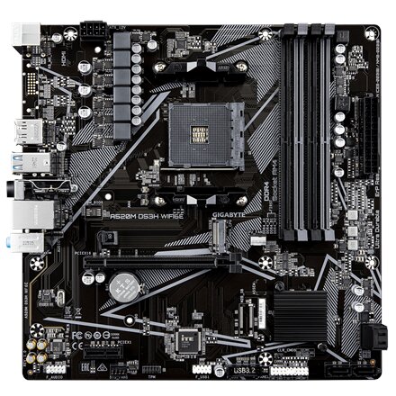 Gigabyte A520M DS3H WIFI6E , Processor family AMD , Processor socket AM4 , DDR4 , Supported hard disk drive interfaces SATA, M.2 , Number of SATA connectors 4