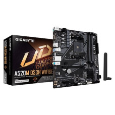 Gigabyte A520M DS3H WIFI6E , Processor family AMD , Processor socket AM4 , DDR4 , Supported hard disk drive interfaces SATA, M.2 , Number of SATA connectors 4 Gigabyte A520M DS3H WIFI6E , Processor family AMD , Processor socket AM4 , DDR4 , Supported hard disk drive interfaces SATA, M.2 , Number of SATA connectors 4