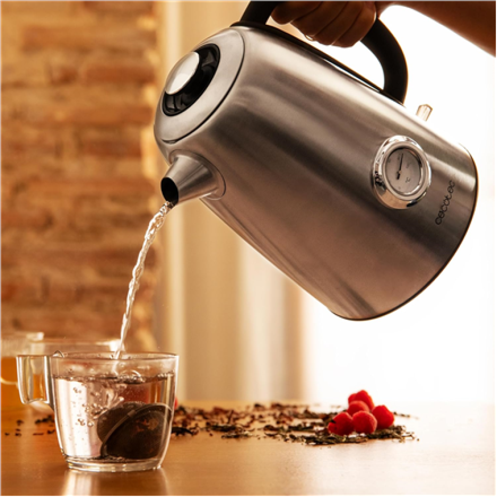 Cecotec Kettle , Thermosense 620 Vintage , Electric , 2200 W , 1.7 L , Stainless steel , 360° rotational base , Stainless steel