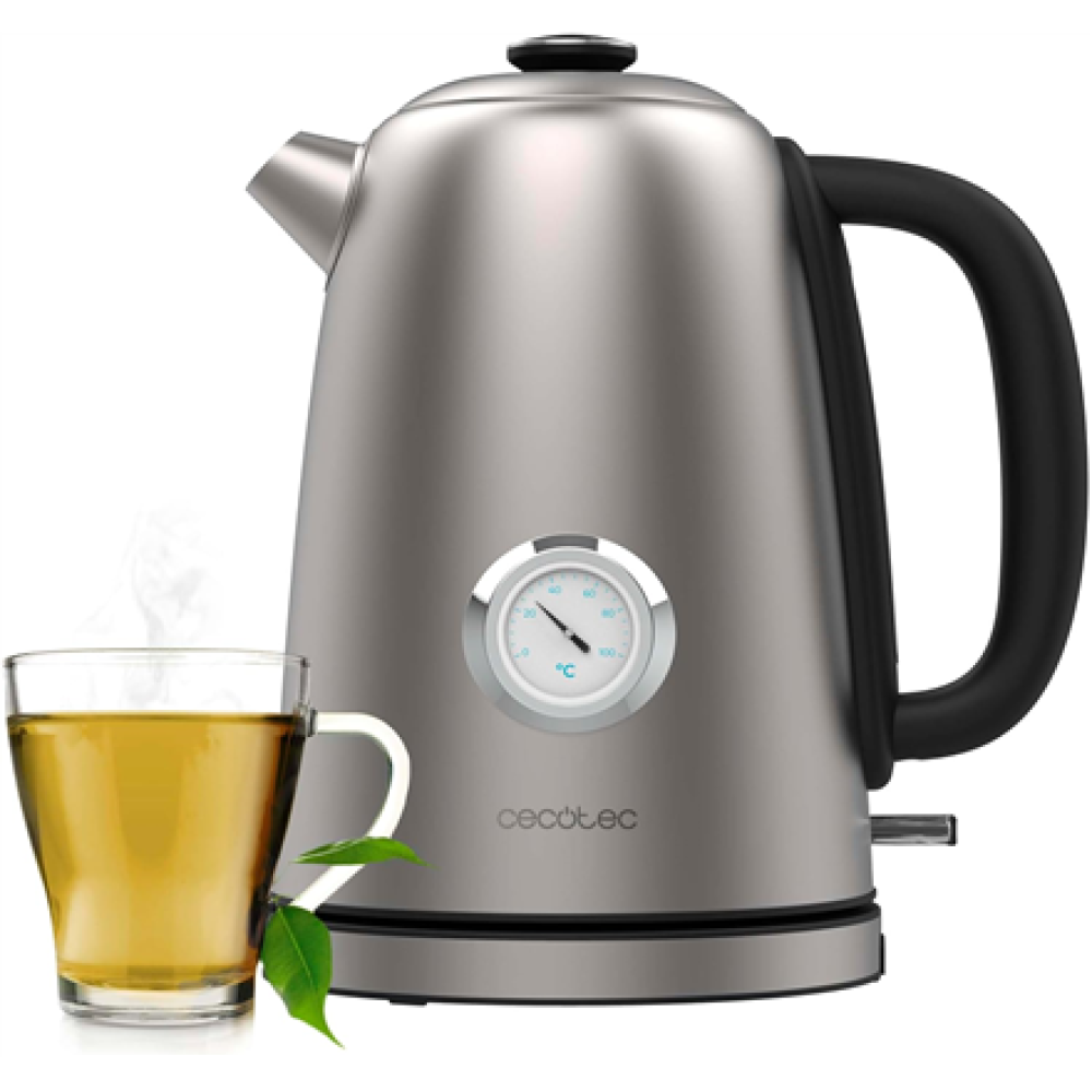 Cecotec Kettle , Thermosense 620 Vintage , Electric , 2200 W , 1.7 L , Stainless steel , 360° rotational base , Stainless steel