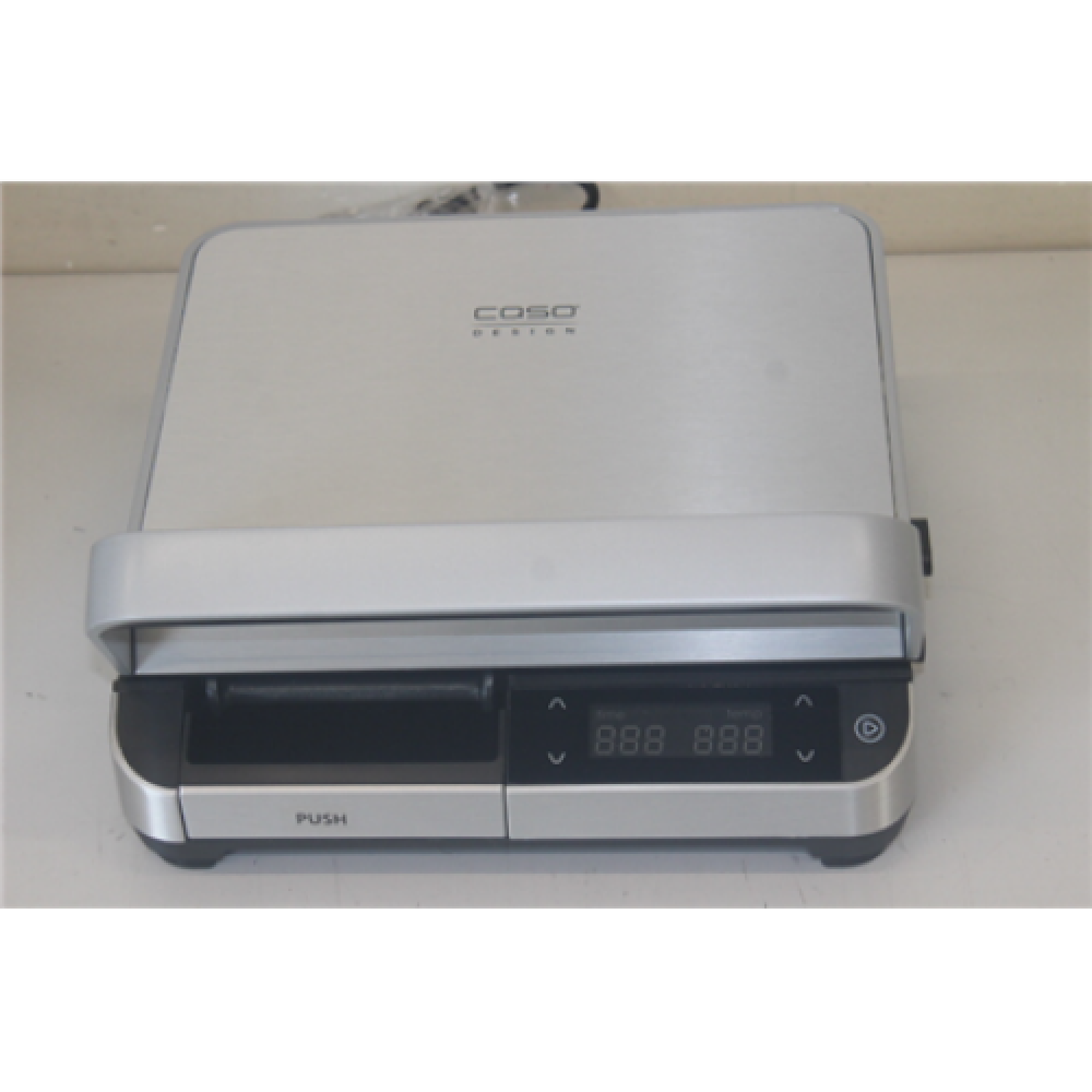 SALE OUT. Caso DG 2000 Grill, Double contact, Power 2000 W, 2 removable plates, Stainless steel Caso Grill DG 2000 Contact, 2000 W, Stainless steel, DAMAGED ITEM