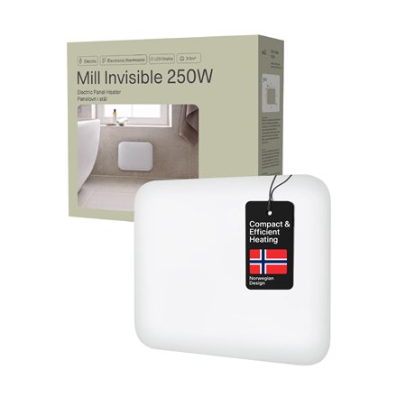 Mill , Heater , IB250 Steel , Panel Heater , 250 W , Number of power levels 1 , Suitable for rooms up to 2-5 m² , White