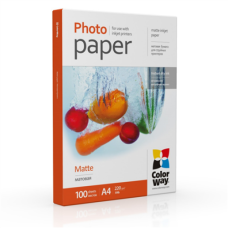ColorWay Photo Paper PM220100A4 Matte, White, A4, 220 g/m²