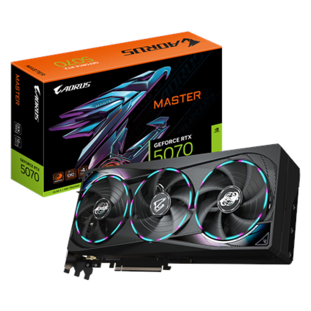 Gigabyte AORUS GeForce RTX 5070 MASTER 12G , NVIDIA , 12 GB , GeForce RTX 5070 , HDMI ports quantity 1 , PCI-E 5.0