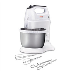 TEFAL HT312138 Quickmix , Hand Mixer , 300 W , Number of speeds 5 , Turbo mode , White/Stainless steel