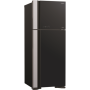 Hitachi Refrigerator R-VG541PRU0 (GBK) Energy efficiency class F, Free standing, Height 183.5 cm, No Frost system, Fridge net capacity 333 L, Freezer net capacity 117 L, Glass Black