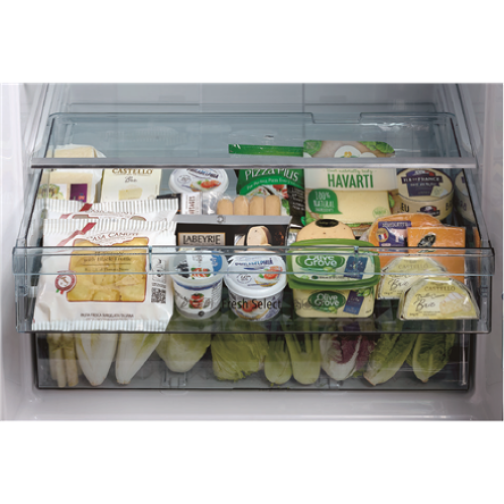 Hitachi Refrigerator R-VG541PRU0 (GBK) Energy efficiency class F, Free standing, Height 183.5 cm, No Frost system, Fridge net capacity 333 L, Freezer net capacity 117 L, Glass Black